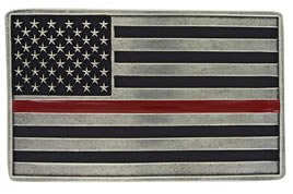 Thin Red Line Firefighter buckle rectangle